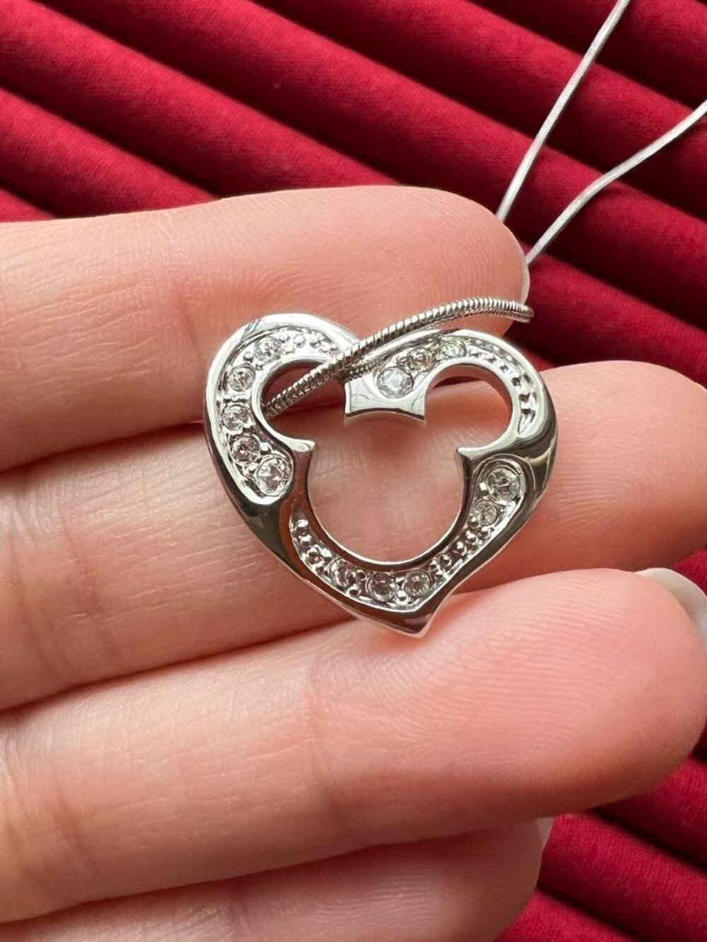 Disney Silver Tone Mickey Necklace